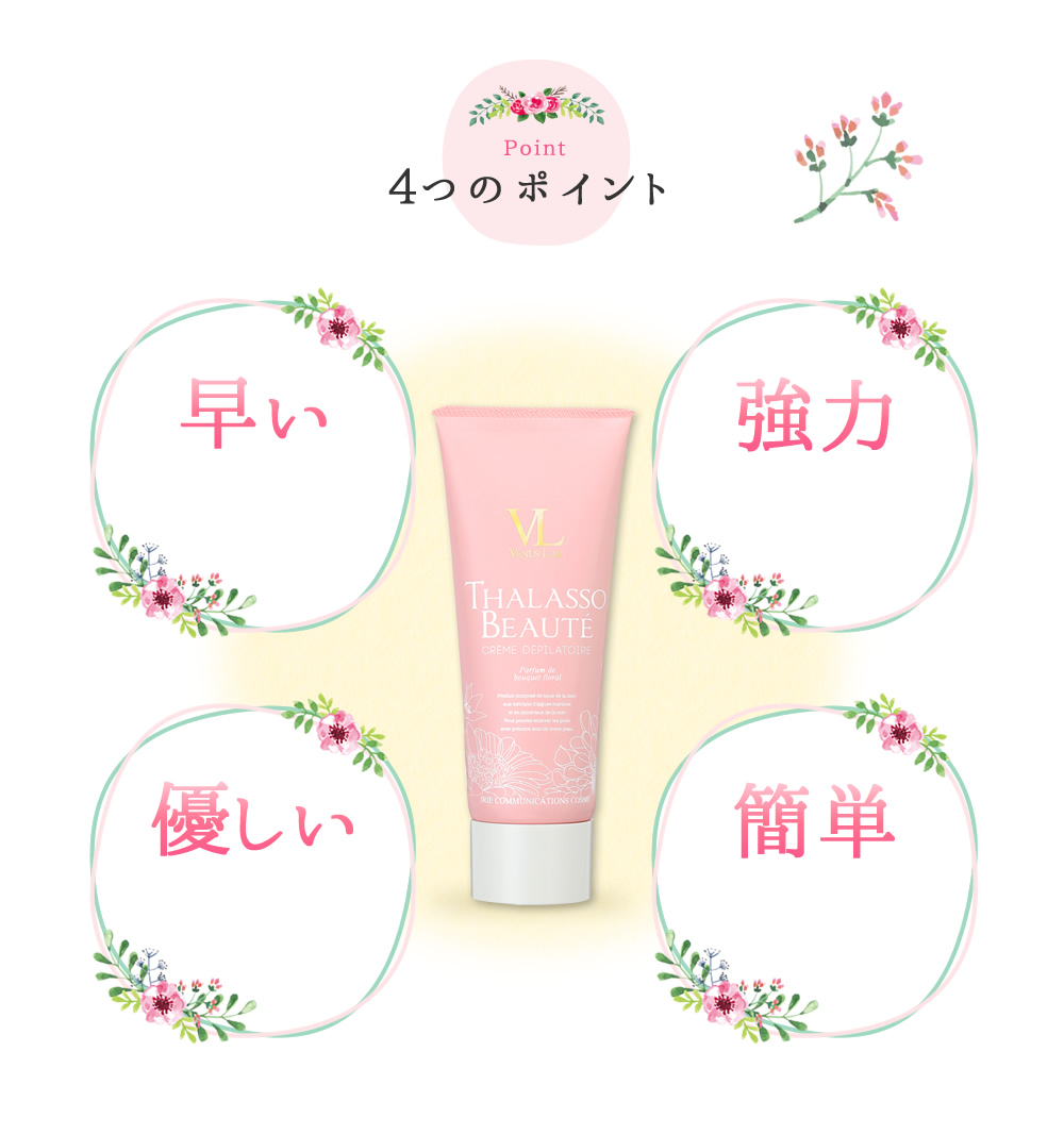 4つのポイント【早い】【強力】【優しい】【簡単】